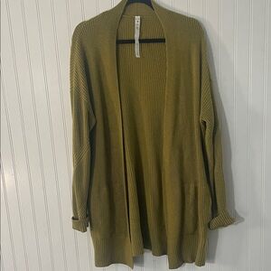 Lululemon Athletica Olive Cardigan Sweater